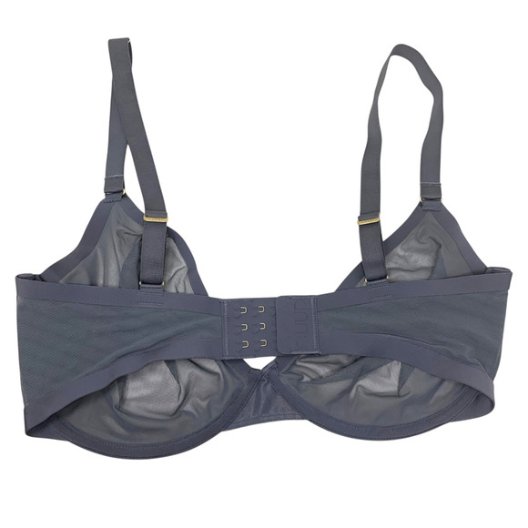 New Cuup The Plunge Gray Sheer Mesh Bra Underwire Sz 34G 34 G NWT - Picture 4 of 6